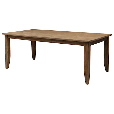 60" Solid Wood Rectangular Table with Wood Legs